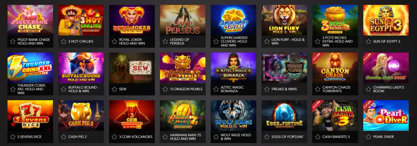Sélection de machines à sous en ligne sur Joka Casino